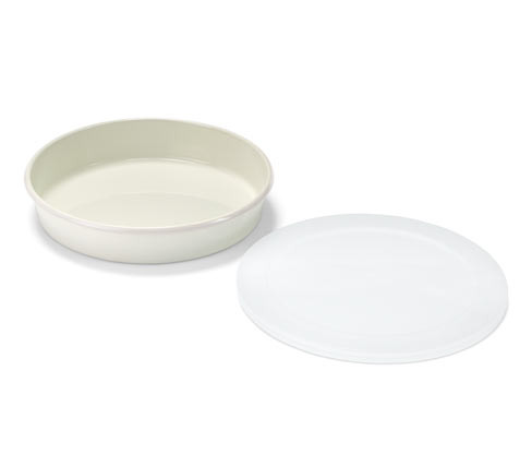 Tchibo - Smaltovaná koláčová forma - barva: bílá