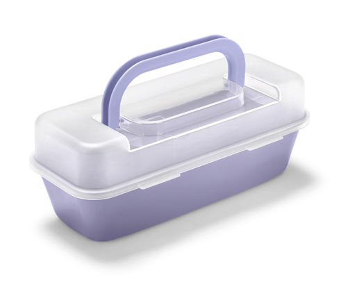 Tchibo - Hranatá forma s víkem - barva: fialová