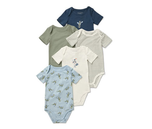 Tchibo - Body s krátkým rukávem pro miminka - pro miminko - vel. 50/56 - barva: modrá/s potiskem