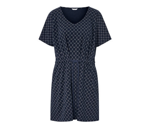 Tchibo - Plážová tunika - pro ženy - vel. S/M - barva: modrá/s potiskem