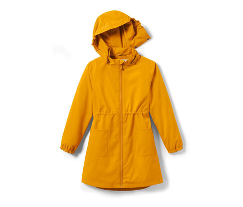 Tchibo - Dětská parka do deště - pro dívky - vel. 122/128 - barva: žlutá