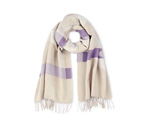 Tchibo - Šála s třásněmi - barva: béžová