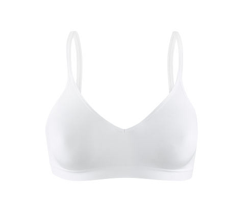 Tchibo - Bezešvá měkká podprsenka - barva: bílá