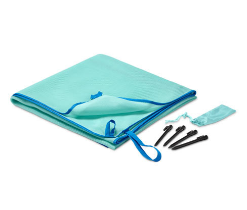 Tchibo - Plážová deka nepropouštějící písek - barva: modrá