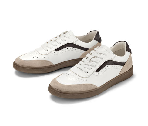 Tchibo - Kožené tenisky - pro ženy - vel. 37 - barva: bílá