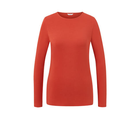 Tchibo - Triko s dlouhým rukávem - pro ženy - vel. S 36/38 - barva: oranžová