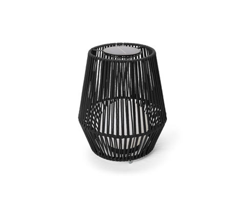 Tchibo - Solární lucerna s textilním výpletem - barva: černá