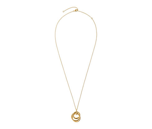 Tchibo - Náhrdelník Loops - barva: zlatá