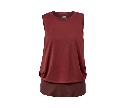 Tchibo - Sportovní top 2 v 1 - pro ženy - vel. XS 32/34 - barva: červená