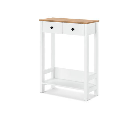 Tchibo - Konzolová skříňka se 2 zásuvkami - barva: bílá