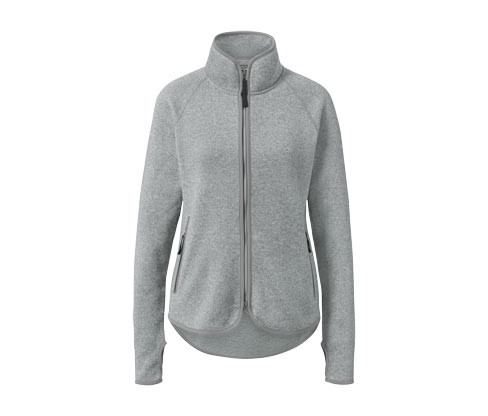 Tchibo - Bunda z pleteného fleecu - pro ženy - vel. XS 32/34 - barva: šedá