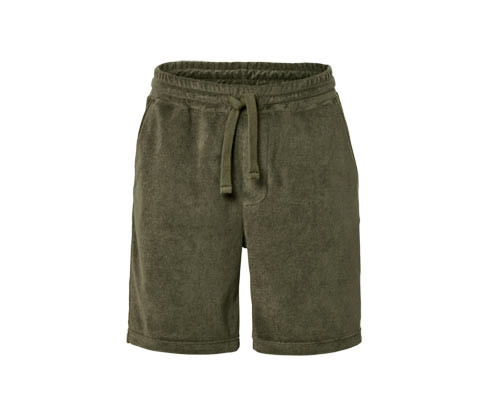 Tchibo - Froté šortky - vel. S 44/46 - barva: zelená