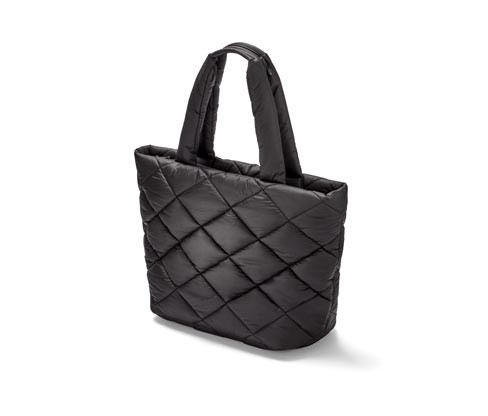 Tchibo - Prošívaná nákupní taška - barva: černá