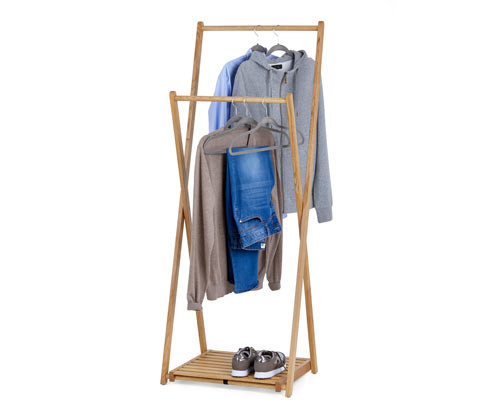 Tchibo - Sklápěcí věšák na šaty - barva: hnědá