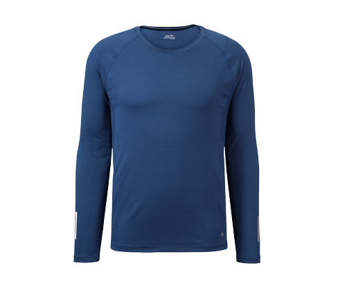 Tchibo - Funkční triko s dlouhým rukávem - pro muže - vel. S 44/46 - barva: modrá