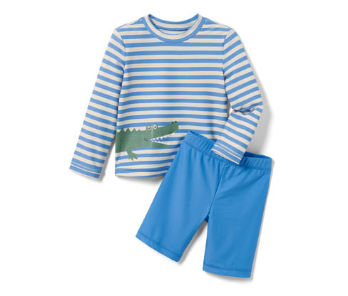 Tchibo - Dětská souprava s UV ochranným faktorem 80 - pro miminko - vel. 74/80 - barva: modrá/s potiskem