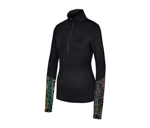 Tchibo - Funkční termotriko - pro ženy - vel. XS 32/34 - barva: černá/s potiskem