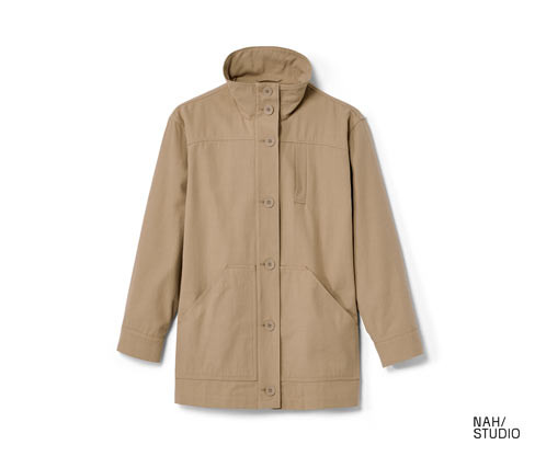 Parka Nah/Studio - recyklovaná bavlna - vel. 34 - barva: béžová