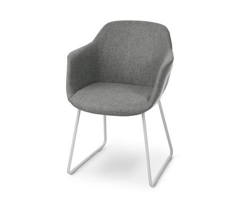 Tchibo - Polstrovaná židle - barva: šedá