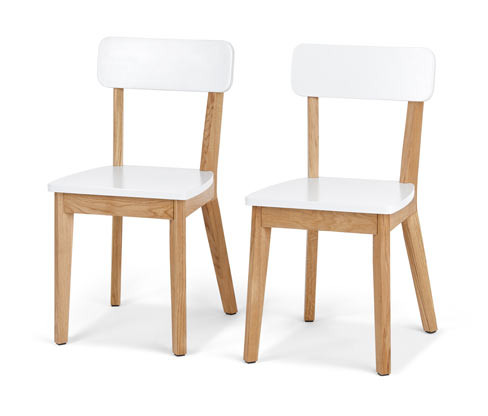 Tchibo - Dřevěné židle - barva: bílá