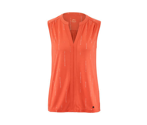 Tchibo - Funkční top - pro ženy - vel. XS 32/34 - barva: oranžová/s potiskem