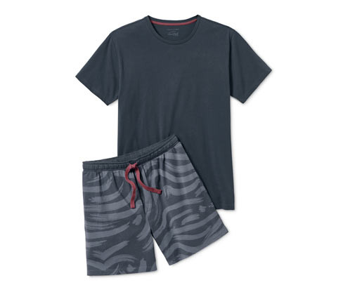 Tchibo - Krátké pyžamo - pro muže - vel. S 44/46 - barva: modrá/s potiskem