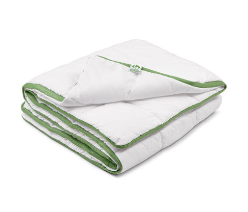 Prošívaná přikrývka irisette® greenline s klimatickým pásem - barva: bílá
