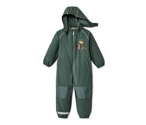 Tchibo - Dětská softshellová kombinéza - pro miminko - vel. 74/80 - barva: zelená/s potiskem