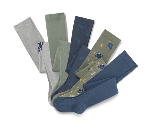 Tchibo - Bavlněné punčocháče - pro ženy - vel. 86/92 - barva: modrá/s proužky