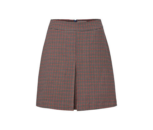 Tchibo - Kostkovaná tkaná sukně - pro ženy - vel. 36 - barva: modrá/žakár