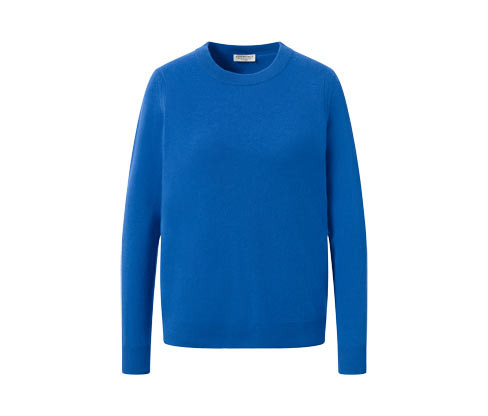 Tchibo - Svetr z jemného úpletu s kašmírem - pro ženy - vel. S 36/38 - barva: modrá