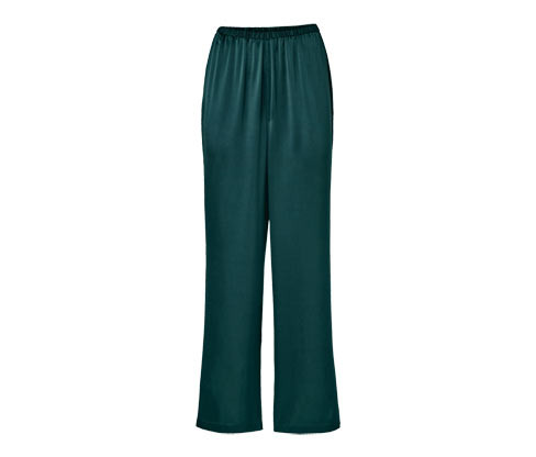 Tchibo - Pyžamové kalhoty z čistého hedvábí - pro ženy - vel. 36 - barva: zelená