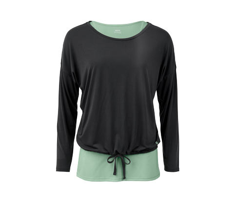 Tchibo - Sportovní triko 2 v 1 - pro ženy - vel. S 36/38 - barva: černá