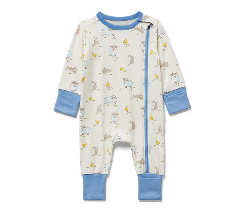 Tchibo - Pyžamo pro miminka - pro miminko - vel. 50/56 - barva: modrá/s potiskem