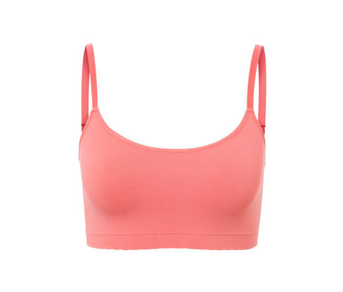 Tchibo - Bezešvá podprsenka s krajkou - pro ženy - vel. XS 32/34 - barva: oranžová