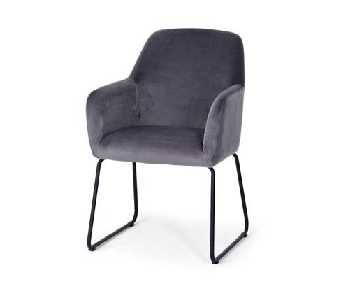 Tchibo - Polstrovaná židle - barva: černá