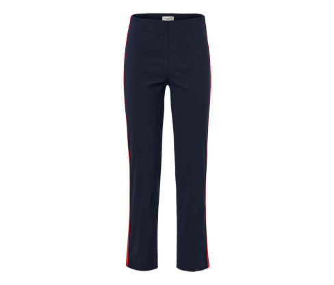 Tchibo - Strečové kalhoty s galonovými pruhy - pro ženy - vel. 36 - barva: modrá