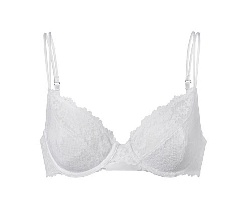 Tchibo - Podprsenka s kosticemi a krajkou - pro ženy - vel. 75B - barva: bílá