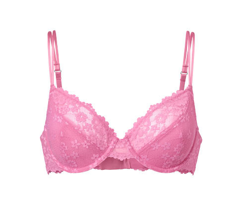 Tchibo - Podprsenka s kosticemi a krajkou - pro ženy - vel. 75B - barva: růžová