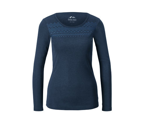 Tchibo - Funkční termotriko - pro ženy - vel. XS 32/34 - barva: modrá/s potiskem