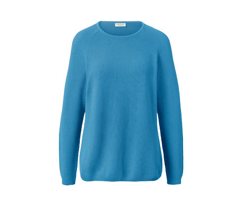 Tchibo - Pletený svetr přes hlavu - pro ženy - vel. S 36/38 - barva: modrá