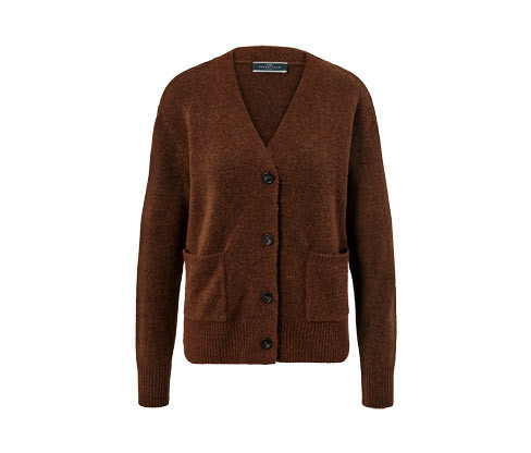 Tchibo - Pletený kabátek - pro ženy - vel. S 36/38 - barva: hnědá