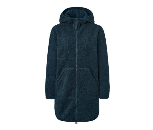 Tchibo - Plyšový kabát oversized - pro ženy - vel. XS 32/34 - barva: modrá