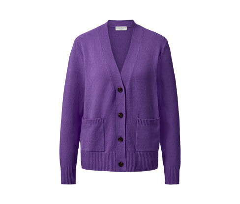 Tchibo - Pletený svetr s vlnou - pro ženy - vel. S 36/38 - barva: fialová