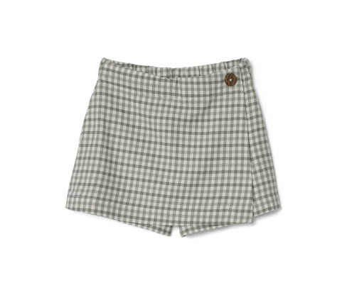 Tchibo - Dívčí kalhotová sukně - pro dívky - vel. 86/92 - barva: bílá/kostkovaný