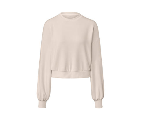 Tchibo - Měkoučká mikina z teplákoviny - pro ženy - vel. XS 32/34 - barva: béžová