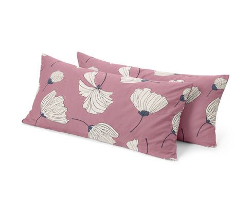 Tchibo - Povlaky na polštář z mikrovlákna - barva: růžová