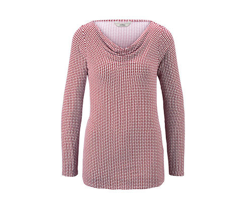 Tchibo - Triko s výstřihem „voda“ - pro ženy - vel. S 36/38 - barva: bílá/s potiskem