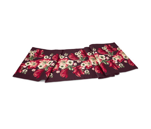 Tchibo - Běhoun na stůl - barva: červená