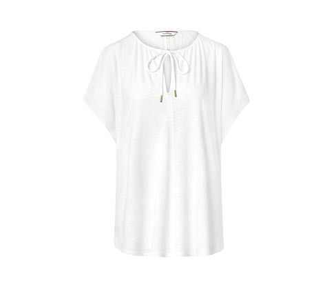 Tchibo - Halenkové triko se šňůrkou na zavazování - pro ženy - vel. S 36/38 - barva: bílá